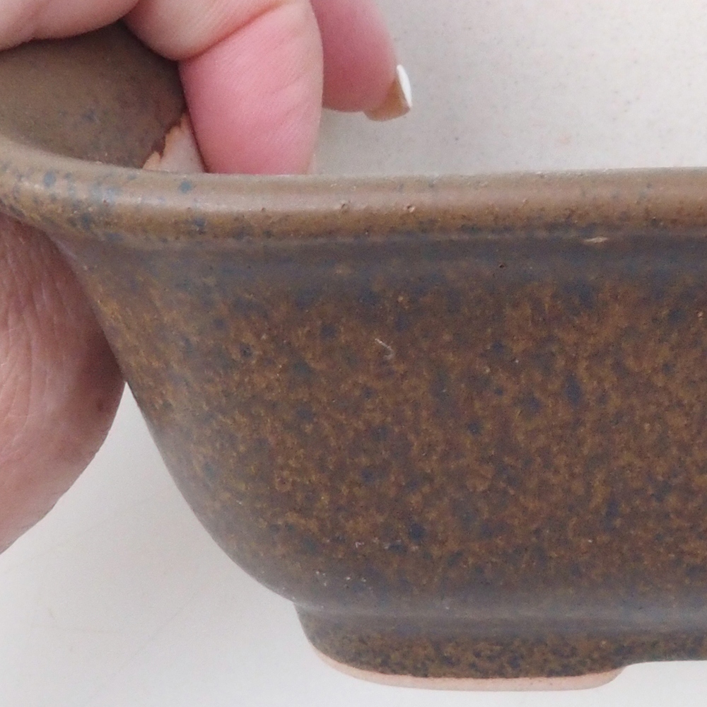 Bonsai bowl H38 - 12 x 10 x 5.5 cm. - green