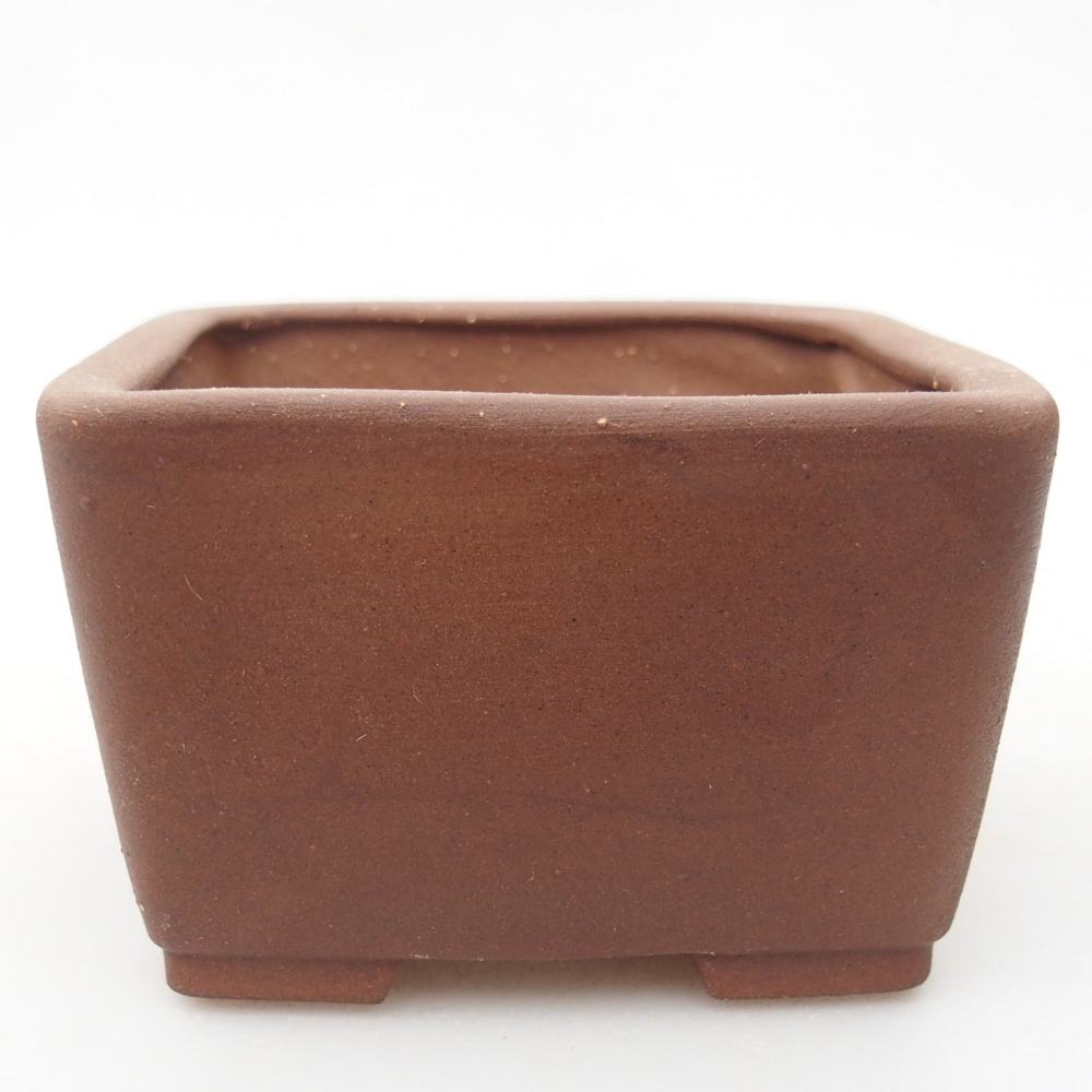 Ceramic bonsai bowl 8,5 x 8,5 x 5,5 cm, brown