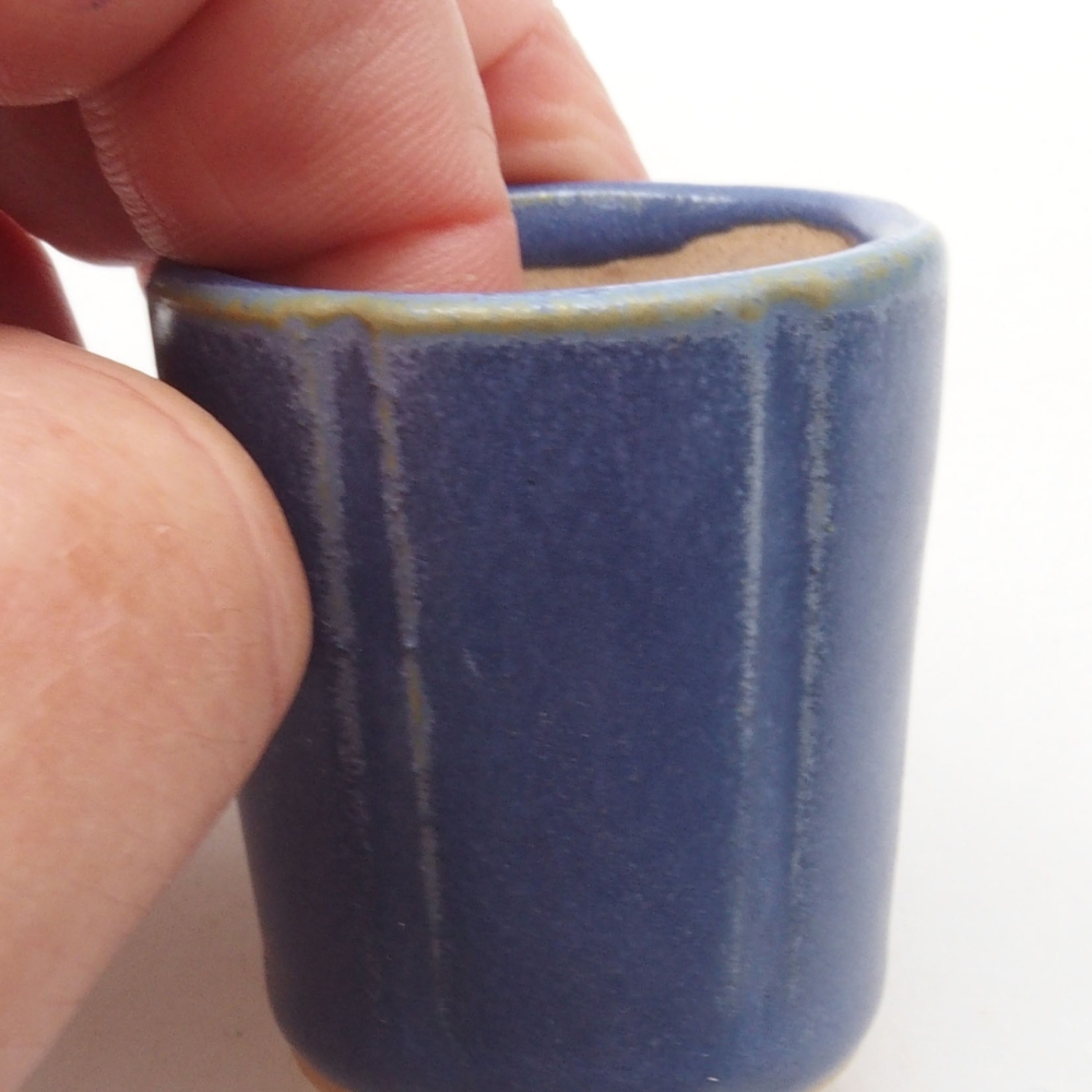 Mini bonsai bowl 3,5 x 3,5 x 4 cm, color blue
