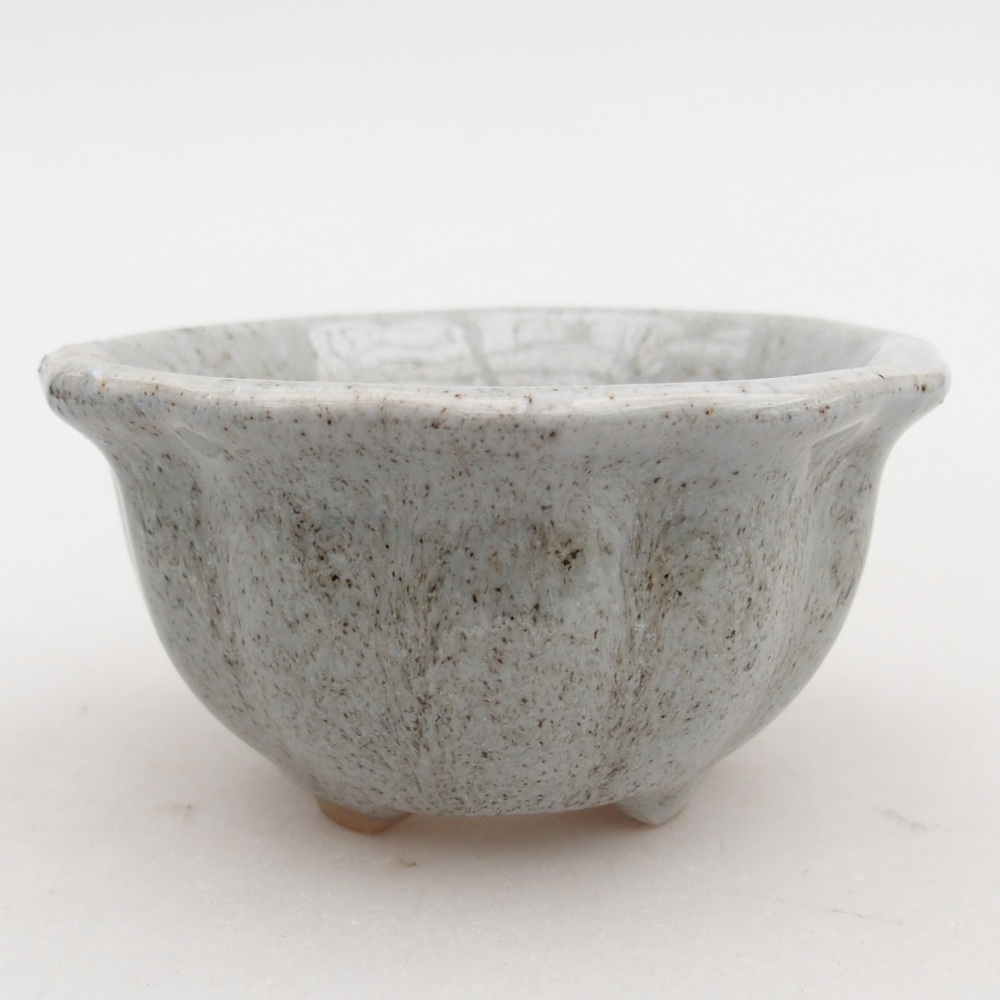 Ceramic bonsai bowl 8,5 x 8,5 x 4,5 cm, grey