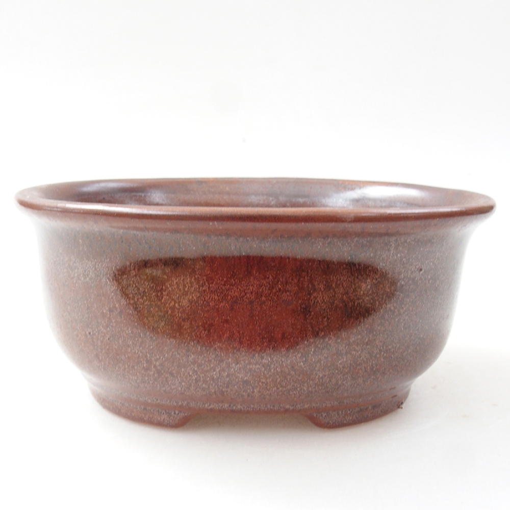 Ceramic bonsai bowl 12 x 10 x 5,5 cm, color brown