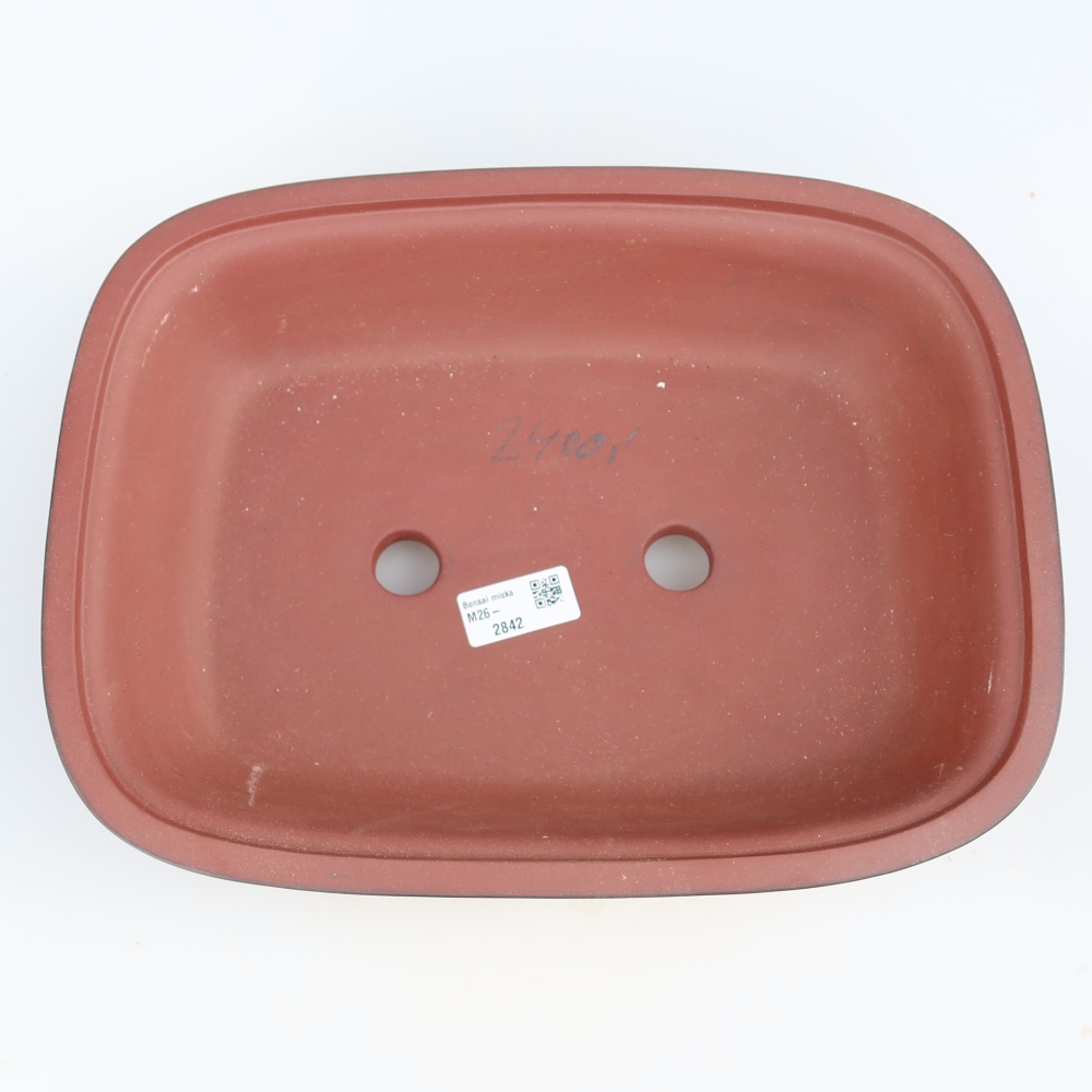 Ceramic Bowl  32 x 24.5 x 8 cm, brick red