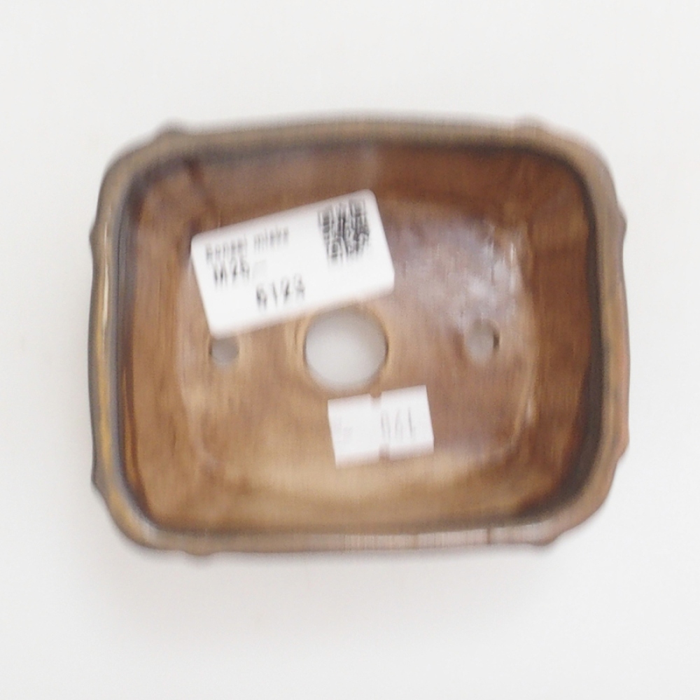 Ceramic bonsai bowl 10 x 8,5 x 4,5 cm, color brown