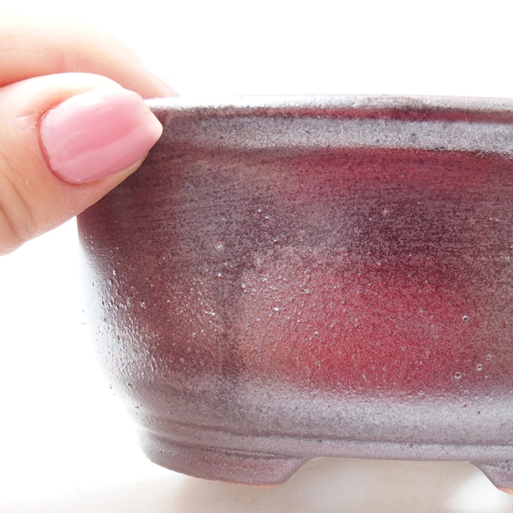 Ceramic bonsai bowl 12 x 10 x 5,5 cm, color brown