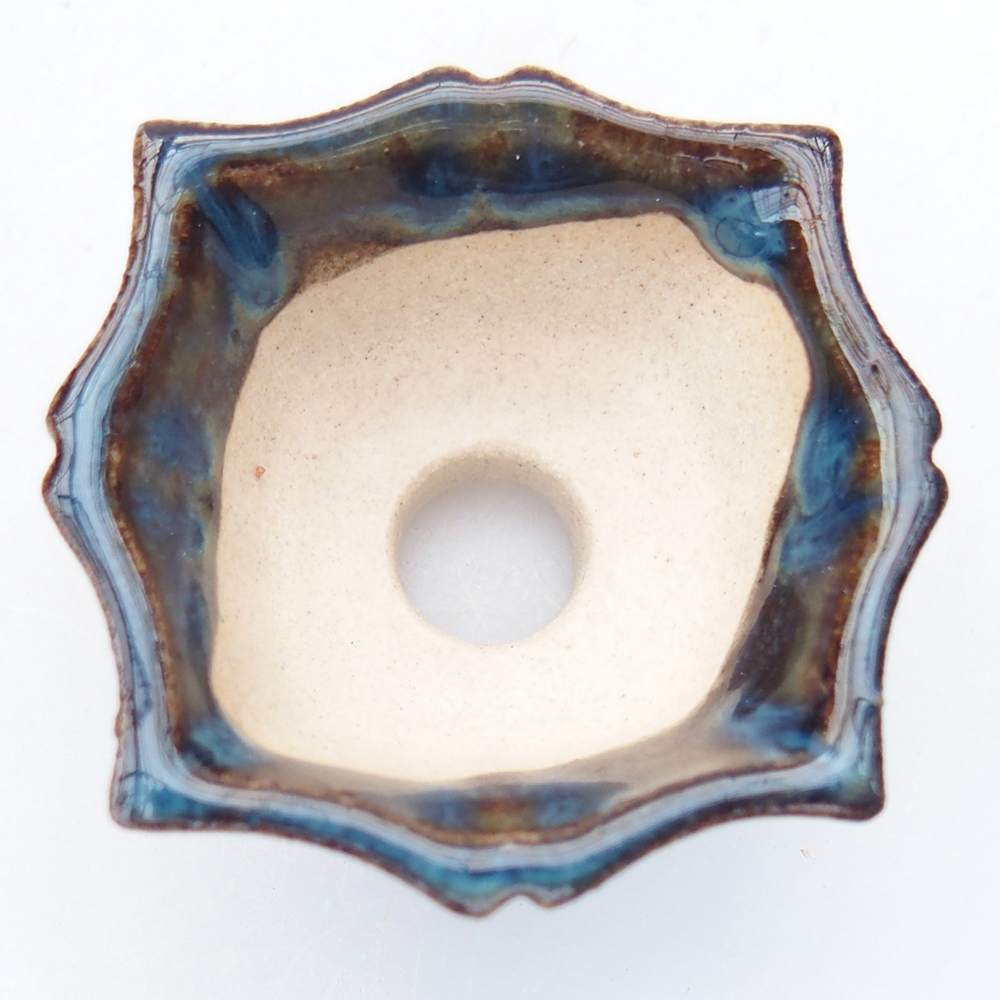 Mini bonsai bowl 3,5 x 3,5 x 2 cm, colour blue