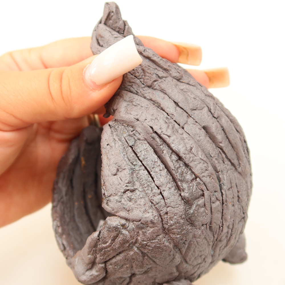 Ceramic Shell, 8 x 8 x 13 cm, brown