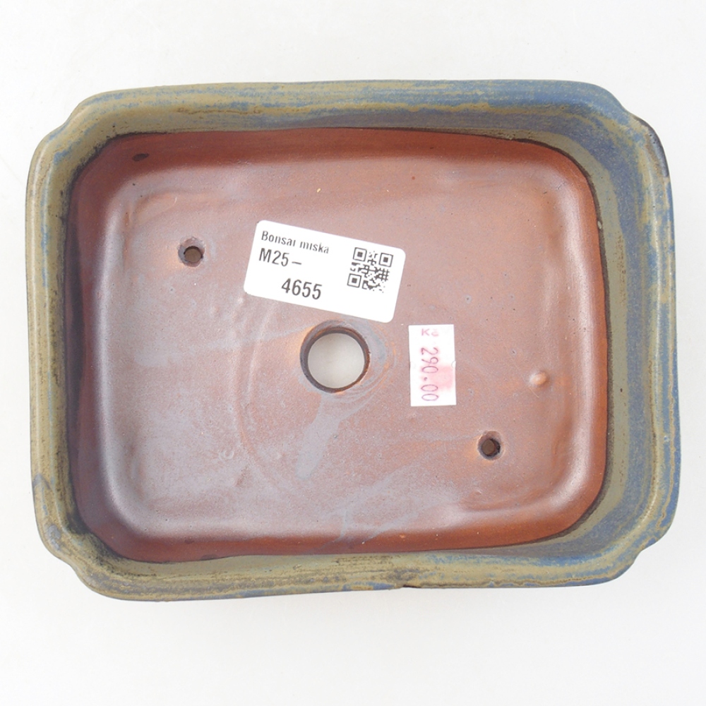 Ceramic bonsai bowl 15 x 12 x 4 cm, color blue