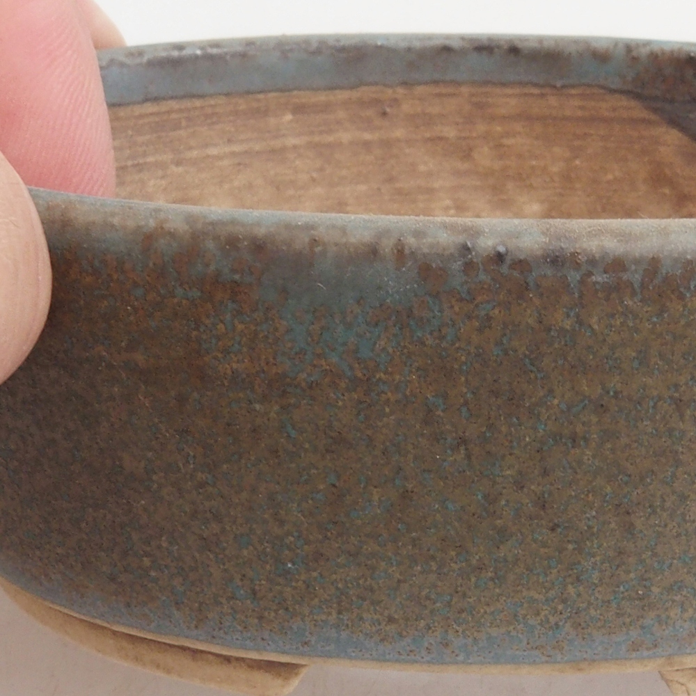 Ceramic bonsai bowl 9,5 x 8 x 3 cm, color blue