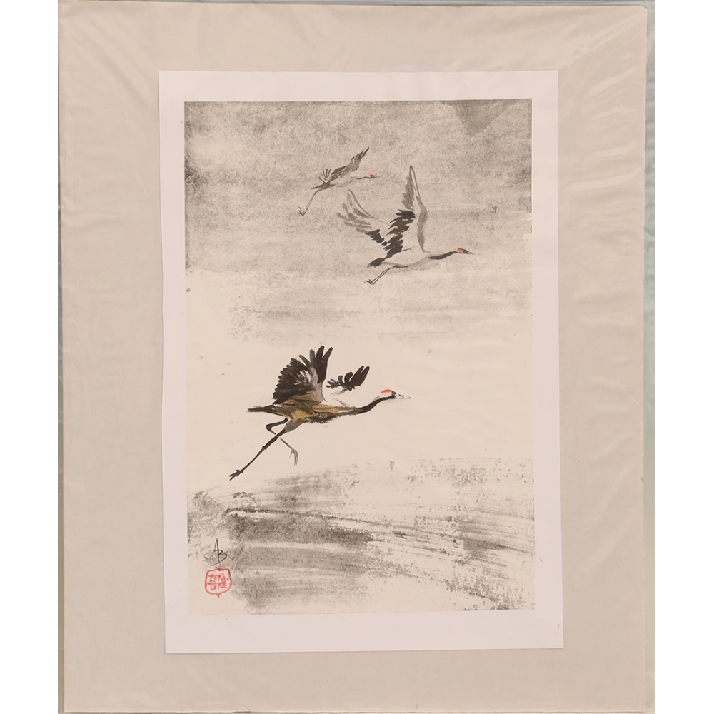 Calligraphy - Cranes