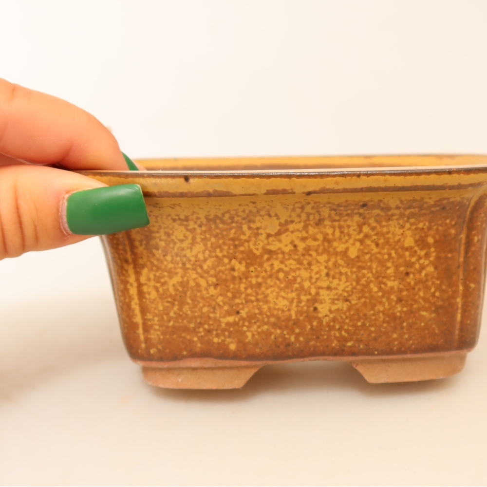 Ceramic Bowl  13 x 10.5 x 5.5 cm, yellow