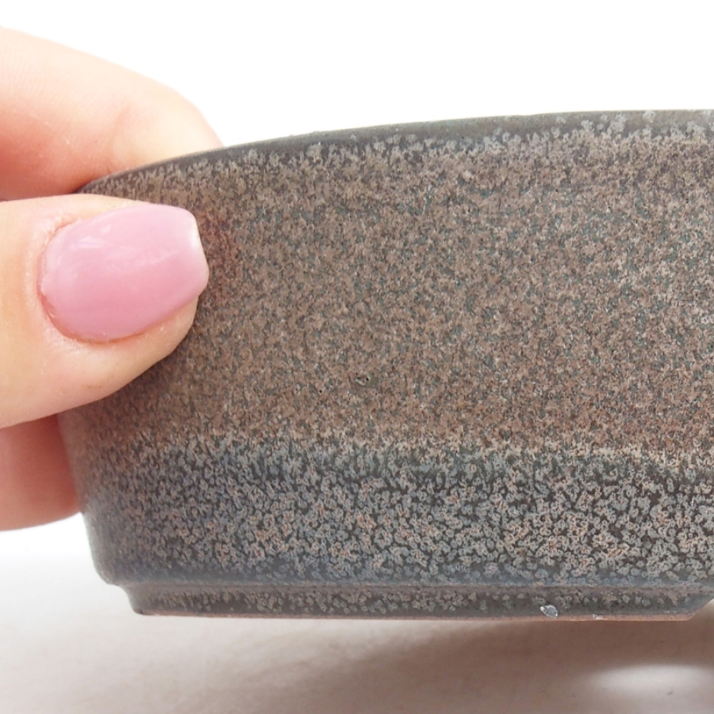 Ceramic bonsai bowl 16,5 x 11 x 4 cm, color gray