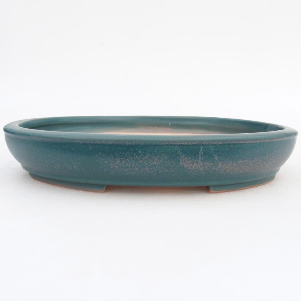 Ceramic bonsai bowl 24 x 20 x 4 cm, colour blue