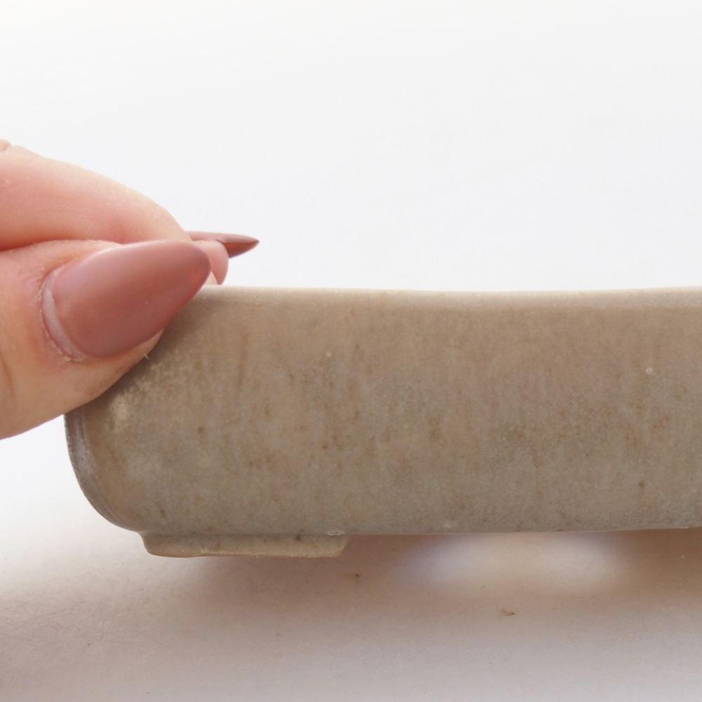 Ceramic bonsai bowl 11,5 x 9 x 3,5 cm, grey