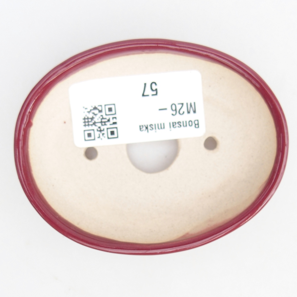 Mini bonsai bowl 8 x 6 x 2 cm, burgundy
