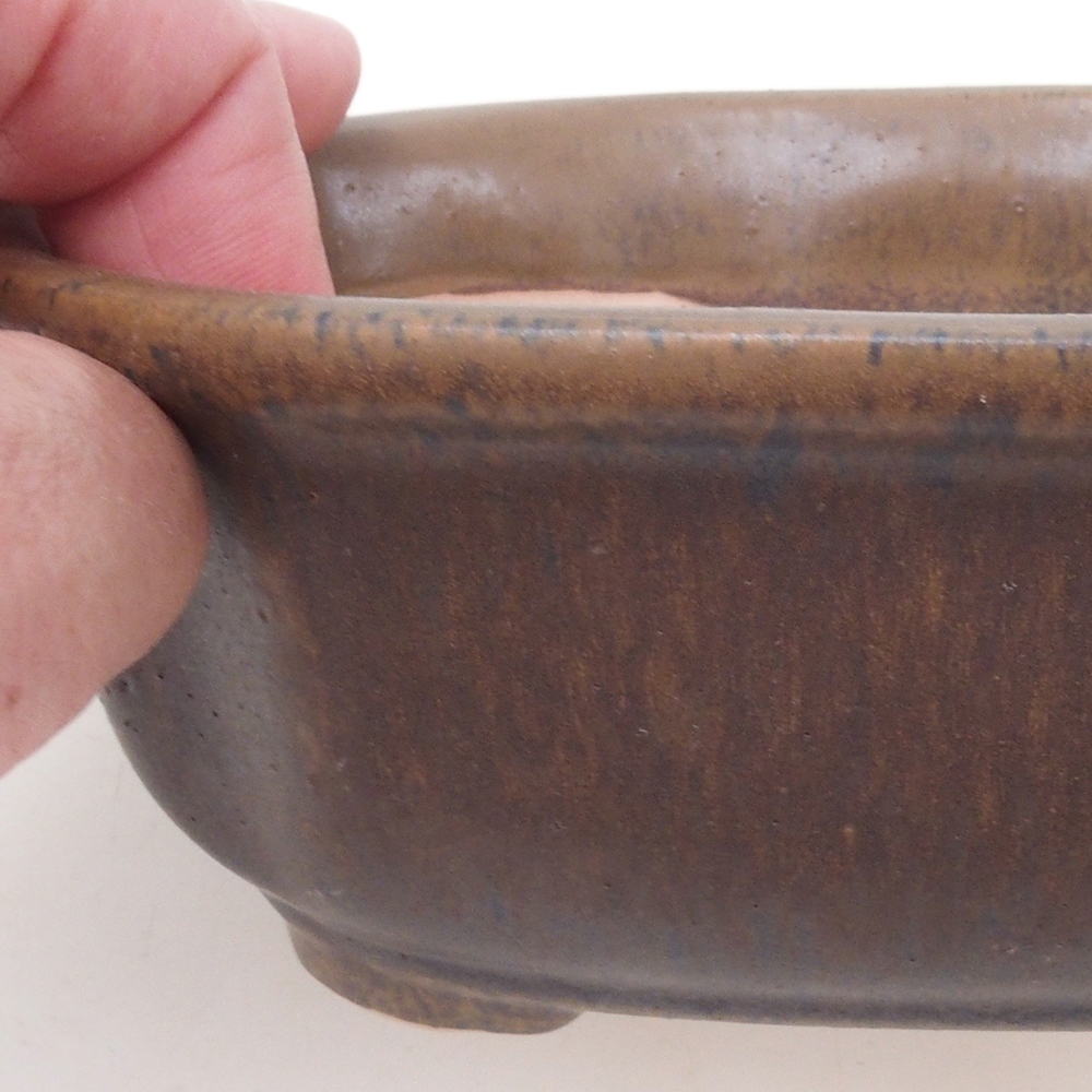 Bonsai bowl H31 - 14 x 12 x 5.5 cm. - brown