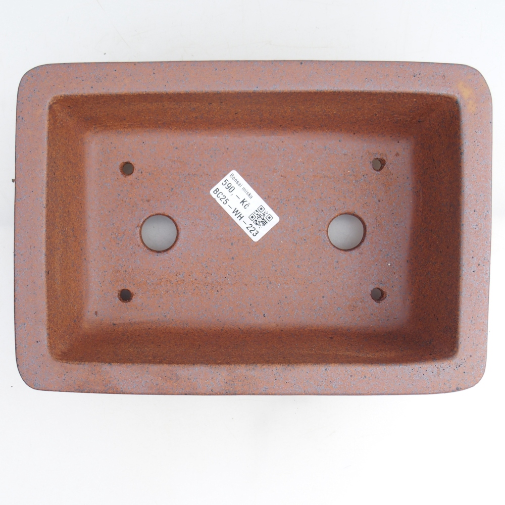 Ceramic bonsai bowl 24 x 17 x 7 cm, brown
