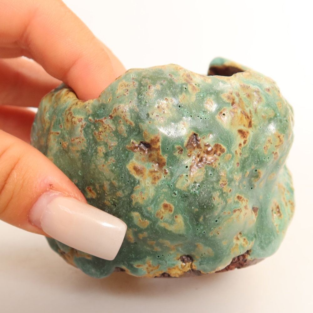 Ceramic Shell, 7 x 7 x 6 cm, green