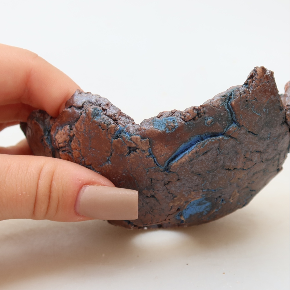 Ceramic Shell, 11.5 x 10 x 5.5 cm, blue