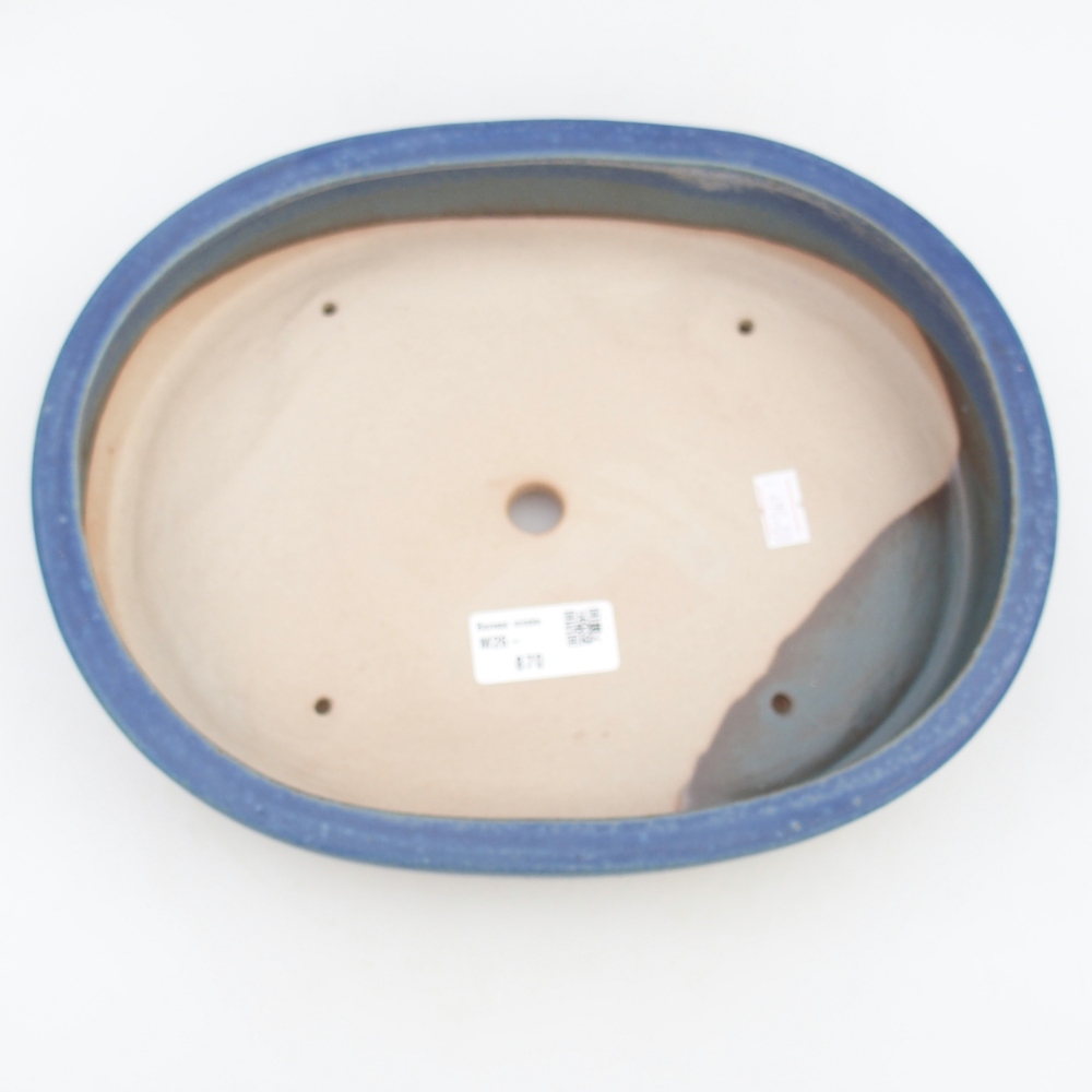 Ceramic bonsai bowl 26,5 x 21 x 5 cm, colour blue