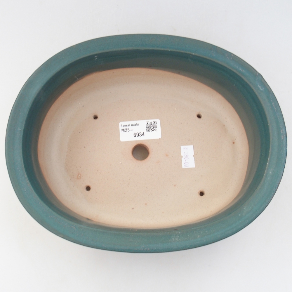 Ceramic bonsai bowl 23 x 19,5 x 8 cm, colour blue