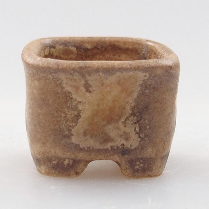 Mini bonsai bowl 1.5 x 1.5 x 1 cm, color brown