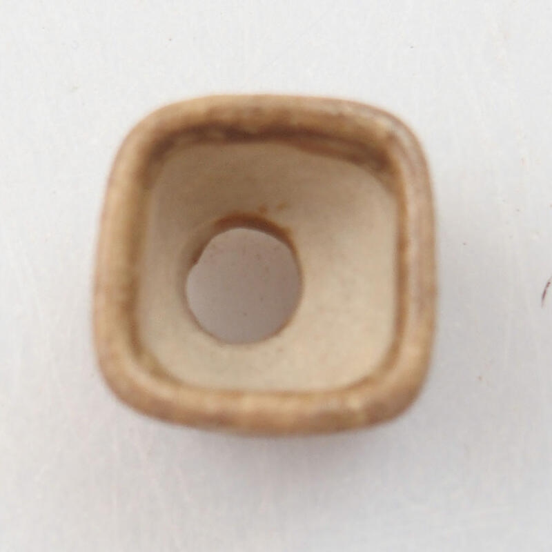 Mini bonsai bowl 1.5 x 1.5 x 1 cm, color brown