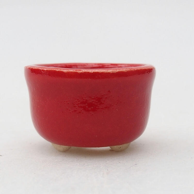 Mini bonsai bowl 2.5 x 2.5 x 1.5 cm, color red