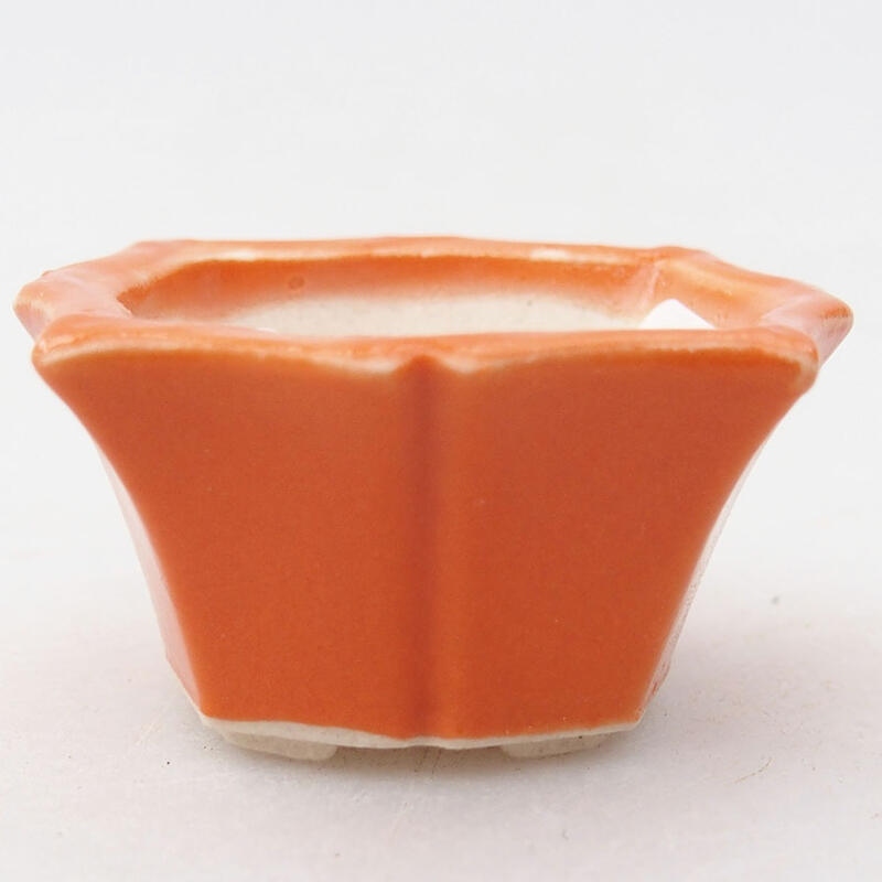 Mini bonsai bowl 3.5 x 3.5 x 2 cm, color orange