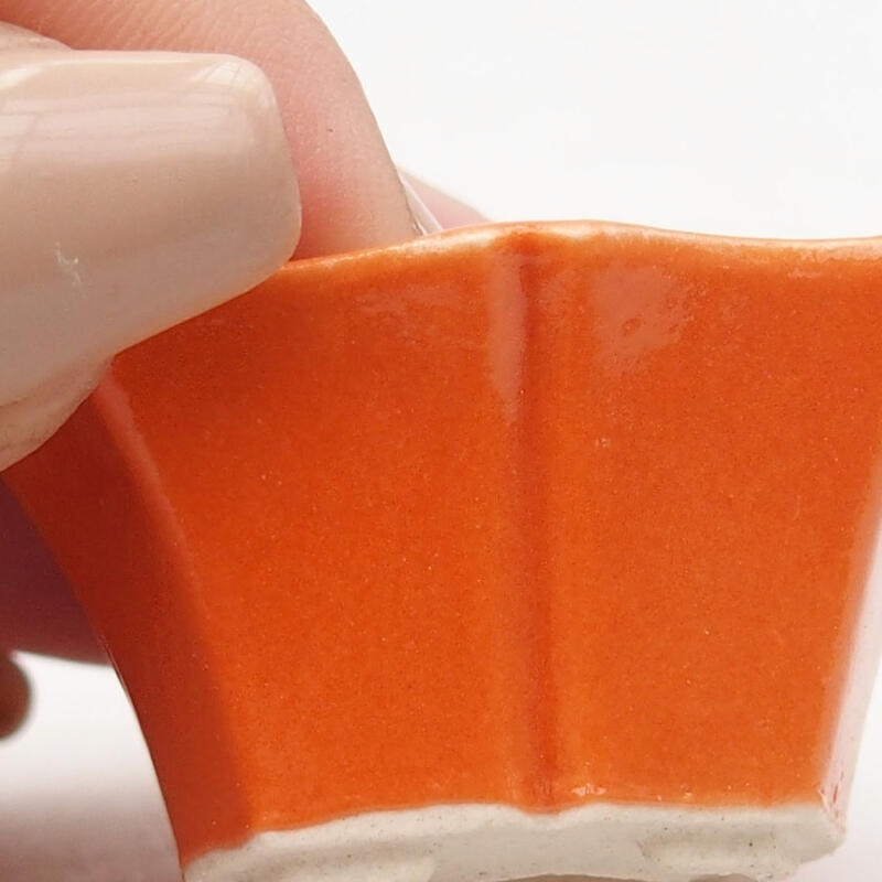 Mini bonsai bowl 3.5 x 3.5 x 2 cm, color orange