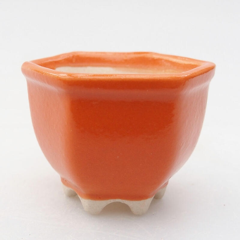 Mini bonsai bowl 4.5 x 4 x 3 cm, color orange