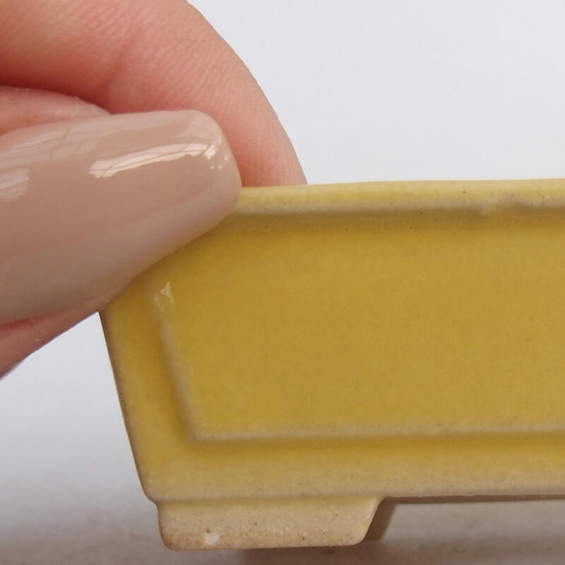 Mini bonsai bowl 6.5 x 5.5 x 2.5 cm, color yellow