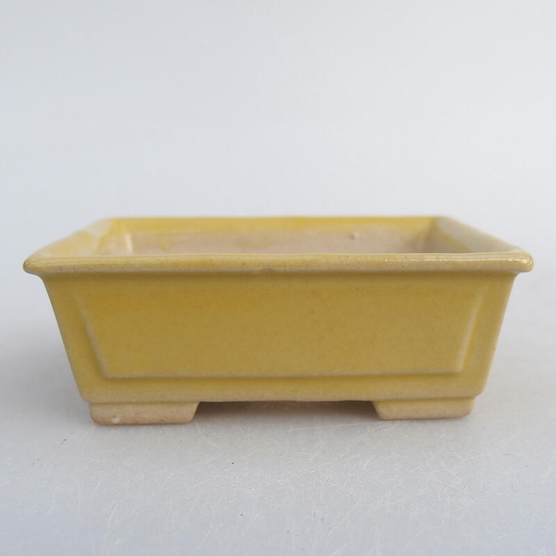 Mini bonsai bowl 6.5 x 5.5 x 2.5 cm, color yellow