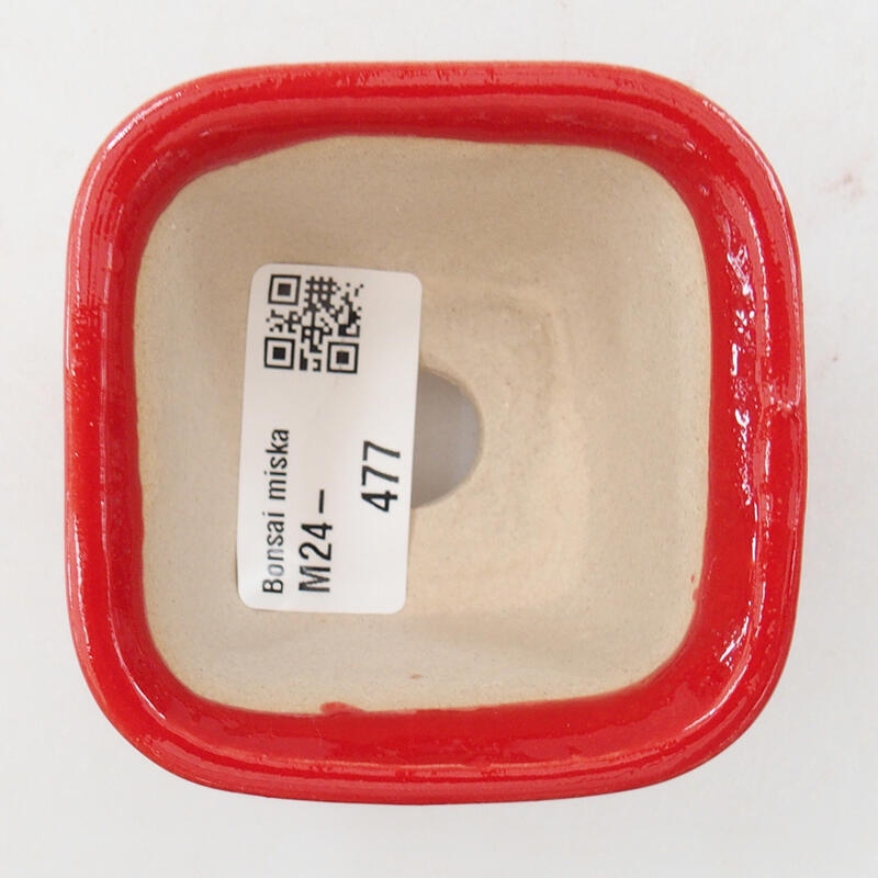 Mini bonsai bowl 6.5 x 6.5 x 4.5 cm, color red