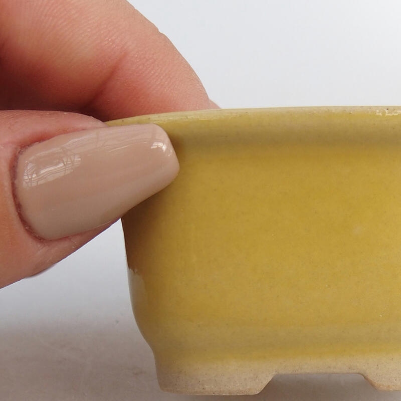 Mini bonsai bowl 6 x 5 x 3 cm, color yellow