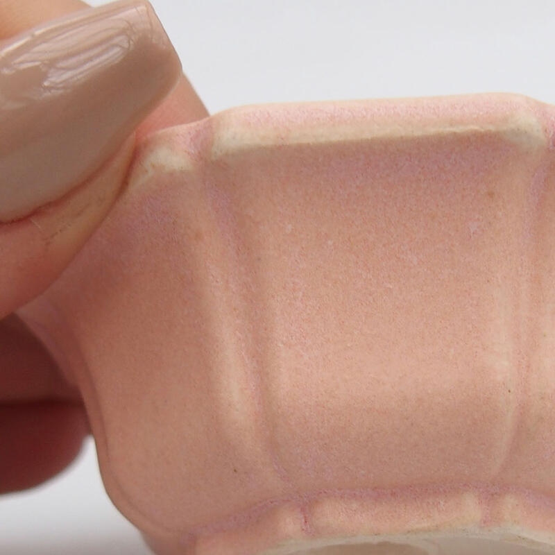 Mini bonsai bowl 6 x 6 x 2.5 cm, color pink