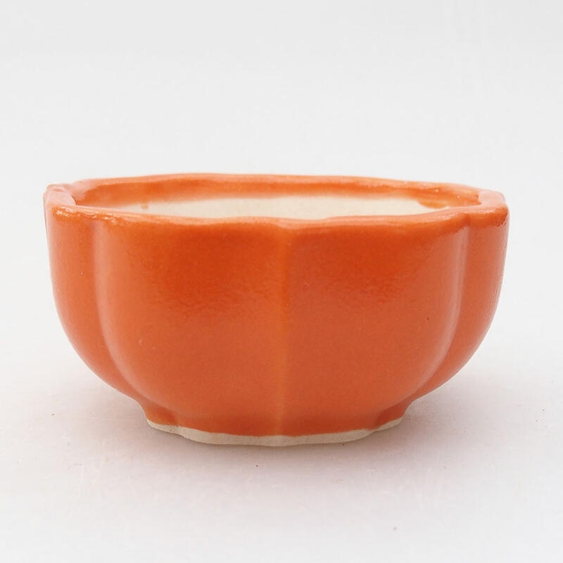 Mini bonsai bowl 6 x 6 x 3 cm, color orange