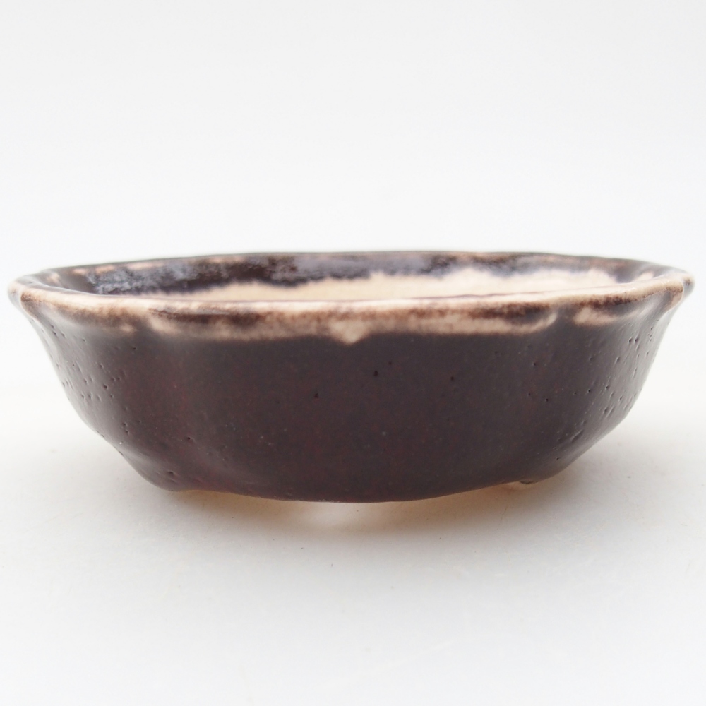 Mini bonsai bowl 7,5 x 7,5 x 2 cm, brown