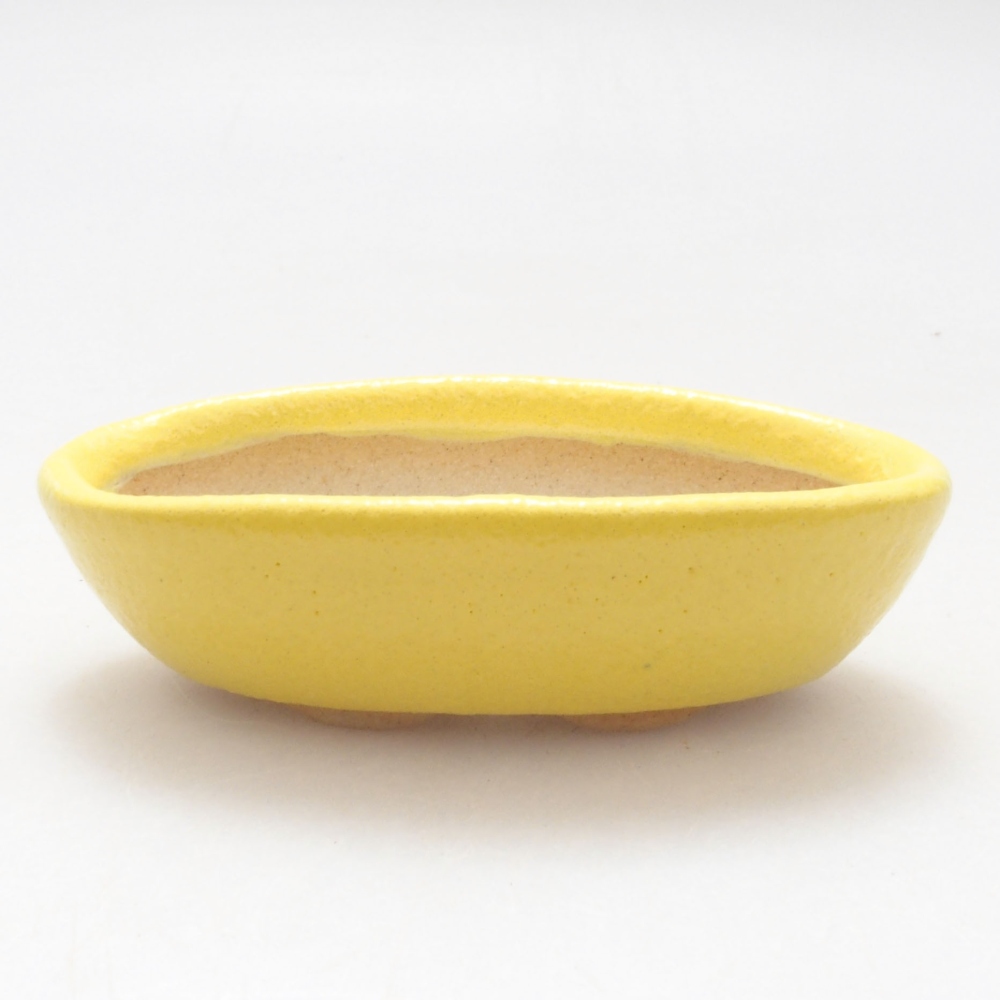 Ceramic bonsai bowl 6,5 x 3,5 x 2 cm, yellow