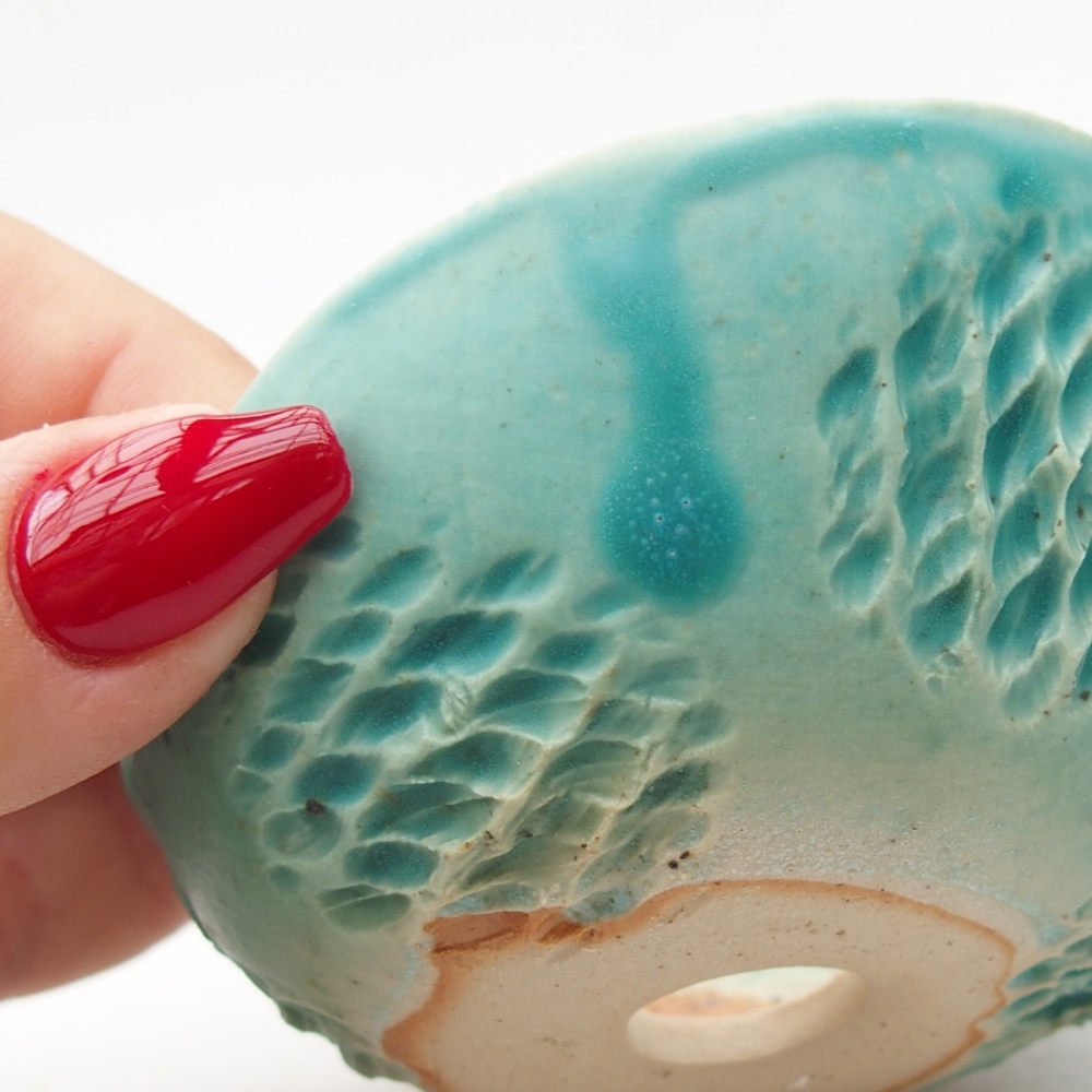 Ceramic Shell 8,5 x 8 x 4,5 cm , colour blue