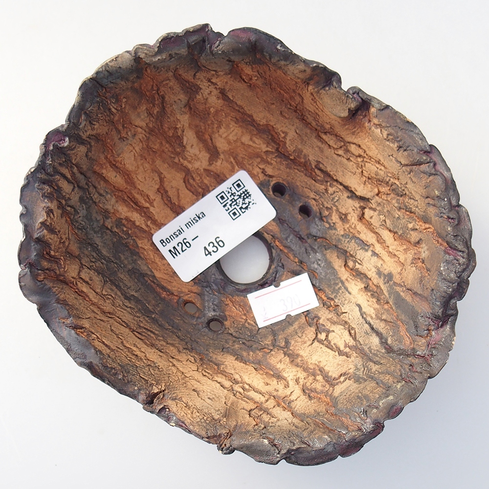 Ceramic shell 13 x 12,5 x 7 cm , colour purple