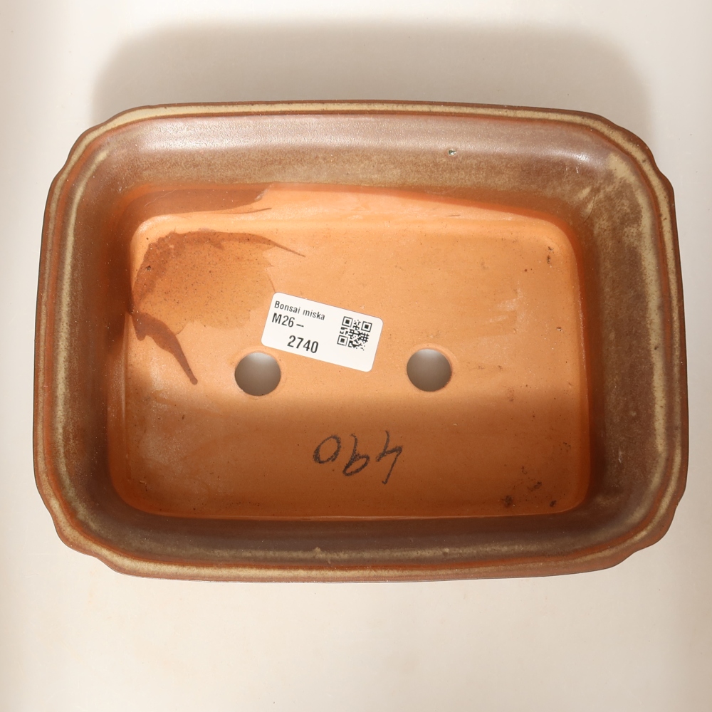 Ceramic Bowl, 20 x 15.5 x 5.5 cm, brown