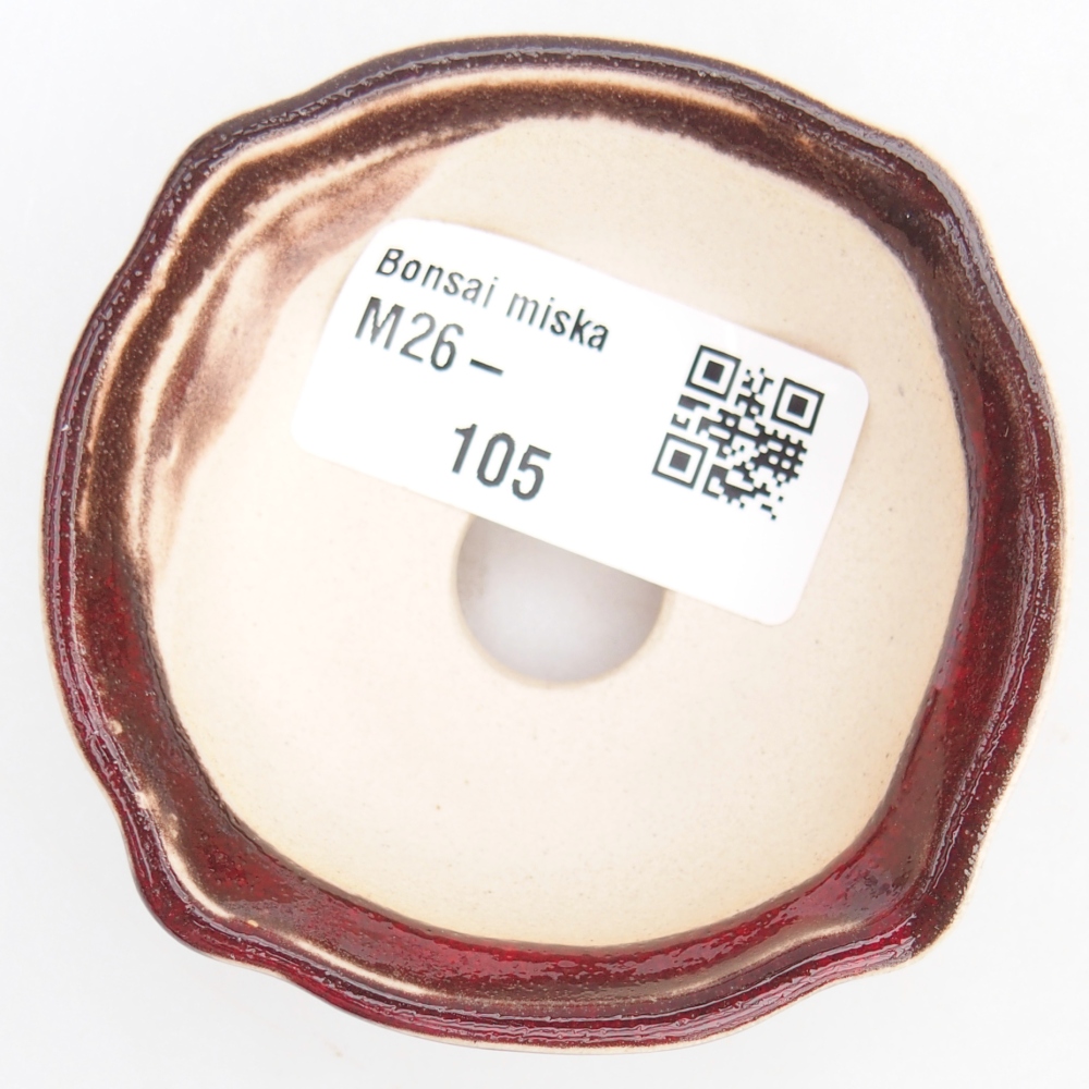 Mini bonsai bowl 6,5 x 6,5 x 3 cm, colour red