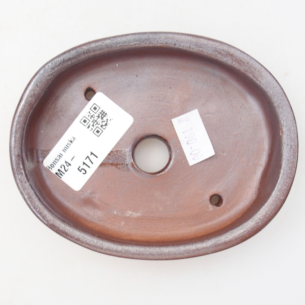 Ceramic bonsai bowl  11,5 x 9 x 2,5 cm, color brown