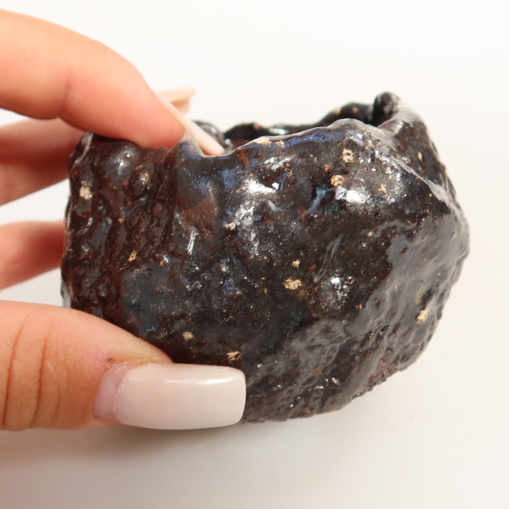 Ceramic Shell, 6.5 x 6.5 x 5.5 cm, brown