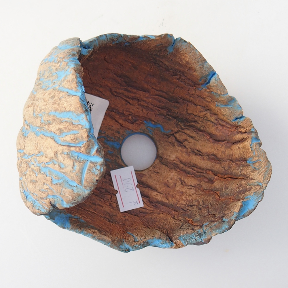 Ceramic shell 10 x 10 x 12 cm , yellow