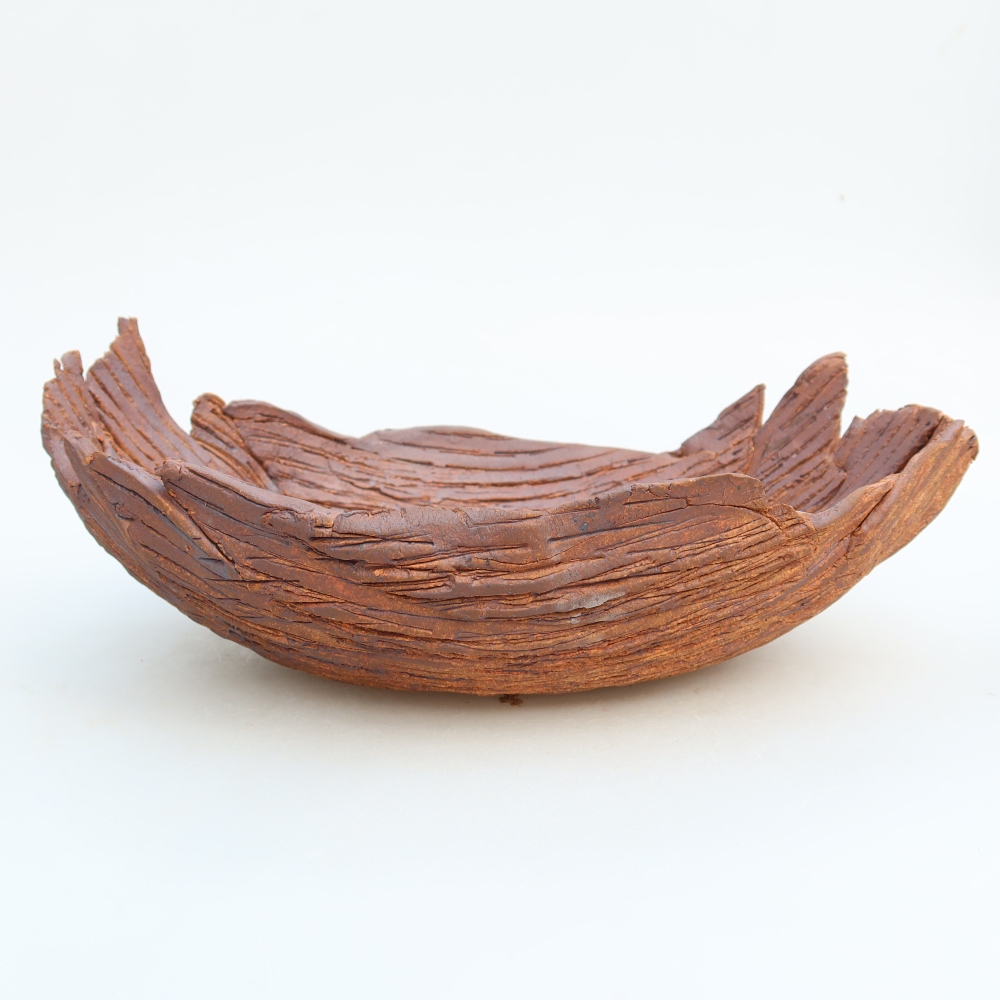 Ceramic Shell  27 x 18.5 x 10 cm, brown
