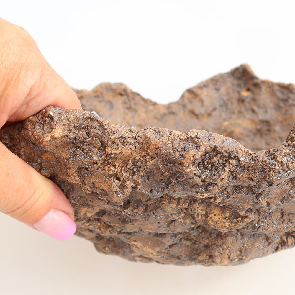 Ceramic Shell, 22 x 19 x 16.5 cm, brown