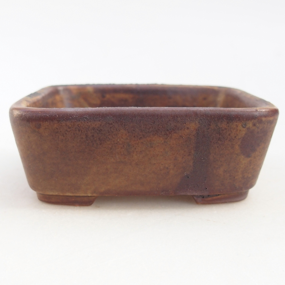 Ceramic bonsai bowl 9,5 x 8 x 3,5 cm, brown