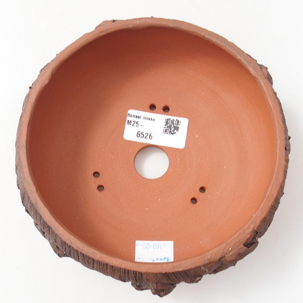 Ceramic bonsai bowl 15 x 15 x 6 cm, brown