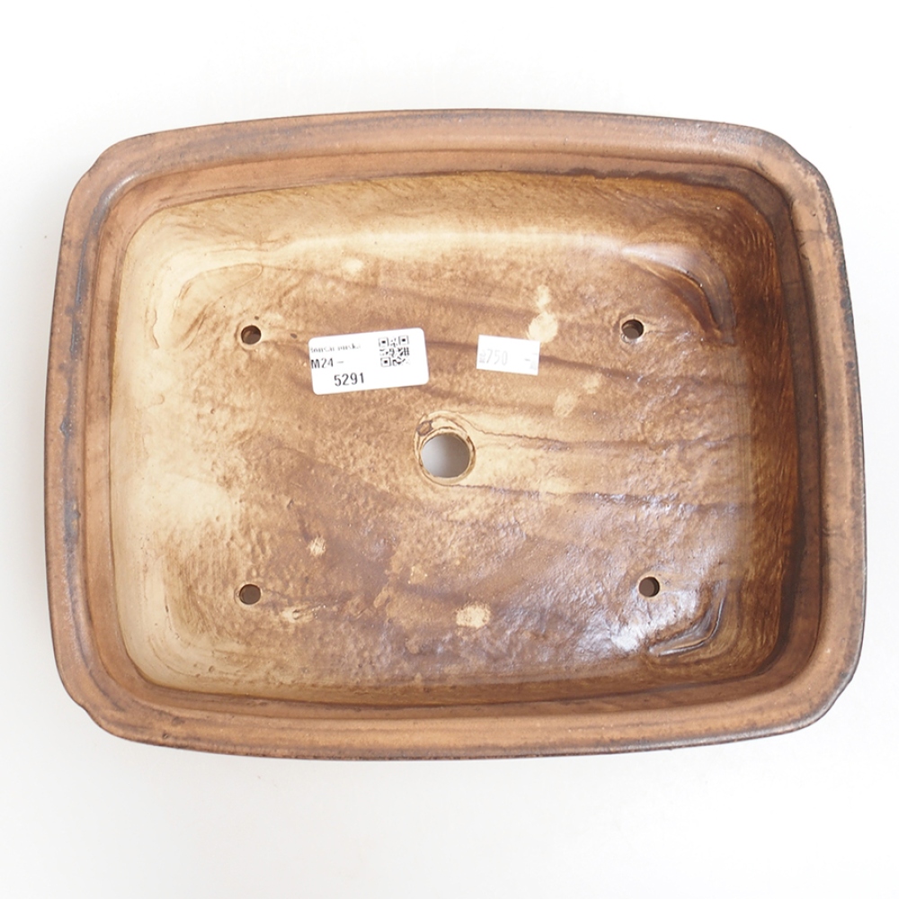 Ceramic bonsai bowl  25 x 20 x 7,5  cm, color  pink